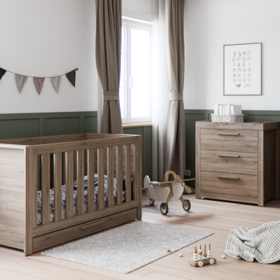 Little Acorns Ellesmere 2 Piece Nursery Set - Truffle Oak
