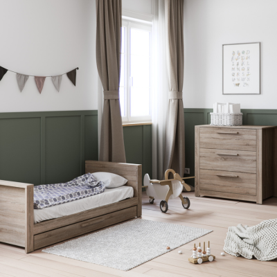 Little Acorns Ellesmere 2 Piece Nursery Set - Truffle Oak