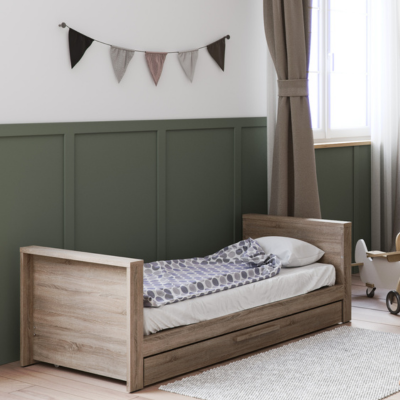 Little Acorns Ellesmere Cot Bed - Truffle Oak
