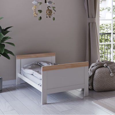 Little Acorns Florence Cot Bed - White & Oak