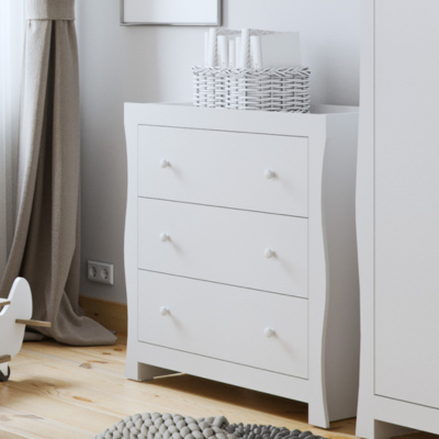 Little Acorns Traditional Sleigh 2 Piece Nursery Set - White