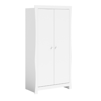 Little Acorns Traditional Sleigh Wardrobe - White