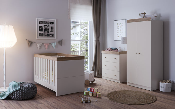 Little Acorns Burlington Cot Bed – Cashmere & Truffle Oak