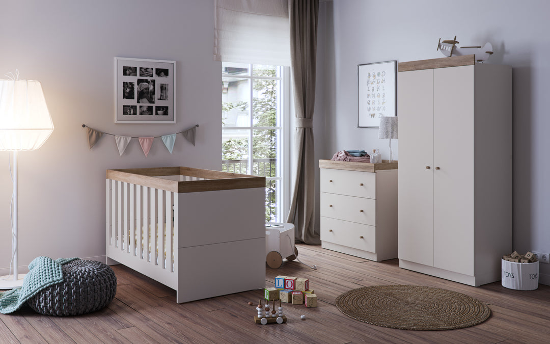 Little Acorns Burlington Wardrobe – Cashmere & Truffle Oak