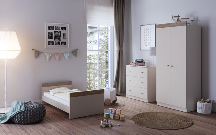 Little Acorns Burlington Dresser Changer – Cashmere & Truffle Oak