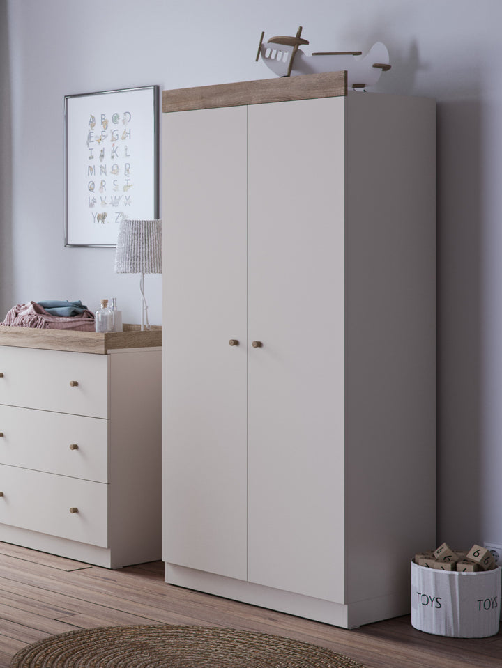 Little Acorns Burlington Wardrobe – Cashmere & Truffle Oak