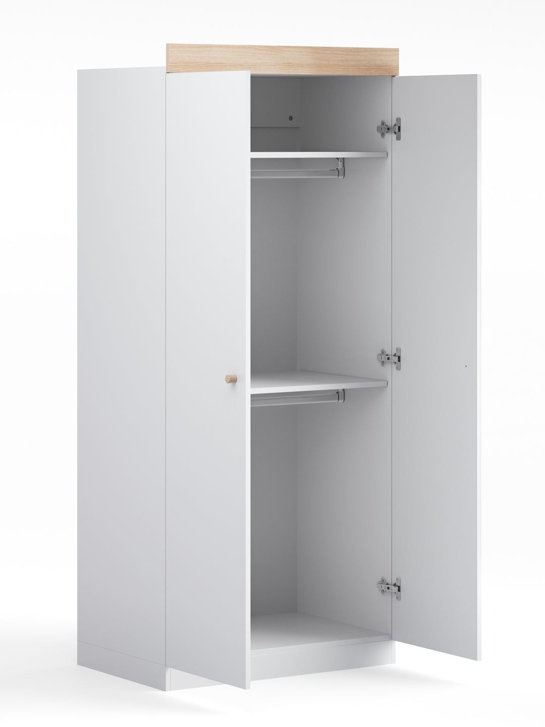 Little Acorns Burlington Wardrobe – White & Oak