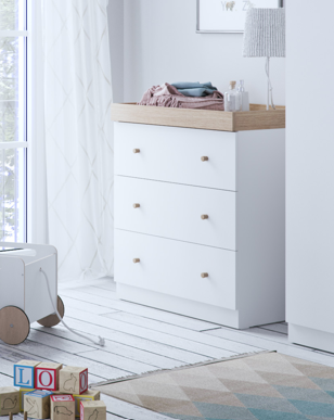 Little Acorns Burlington 2 Piece Nursery Set – White & Oak