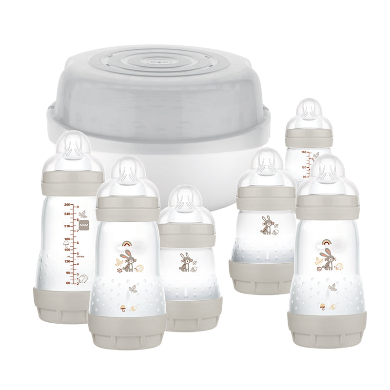 MAM Easy Start Anti-Colic Bottle and Microwave Steriliser Set
