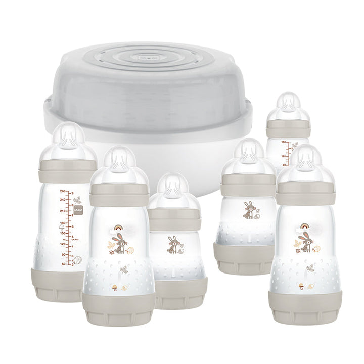 MAM Easy Start Anti-Colic Bottle and Microwave Steriliser Set