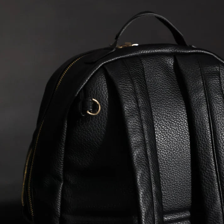 My Babiie Backpack Pro Changing Bag in Black/Gold fabrics