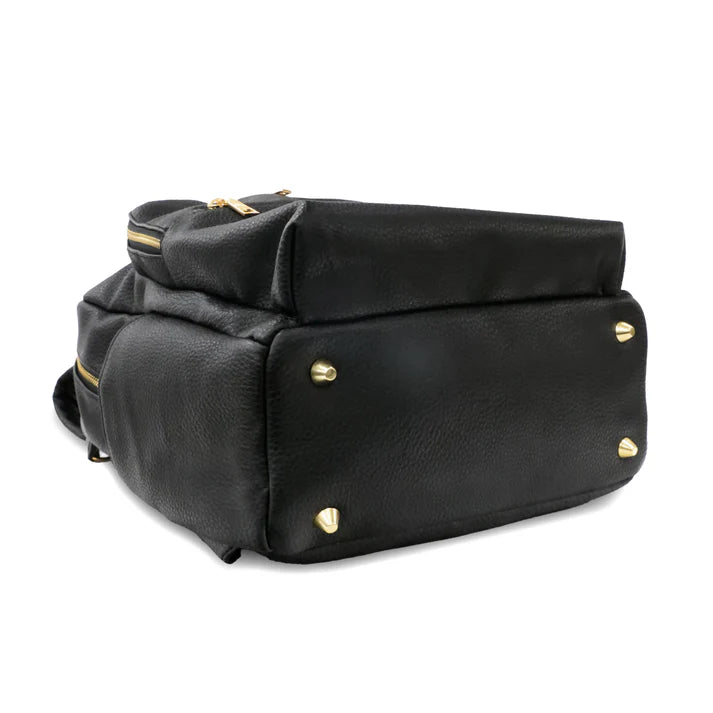 My Babiie Backpack Pro Changing Bag in Black/Gold bottom view