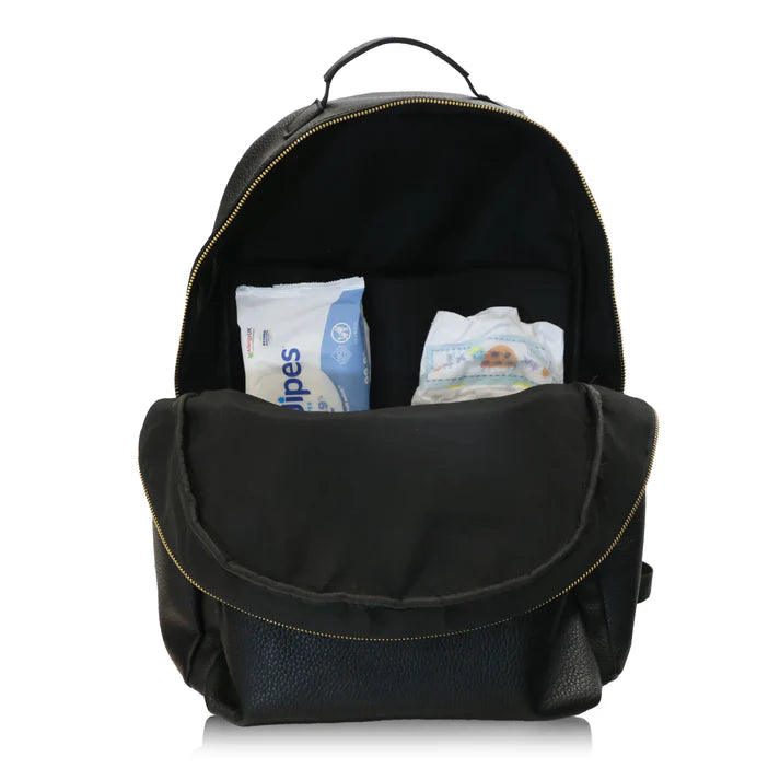 My Babiie Backpack Pro Changing Bag in Black/Gold inside view