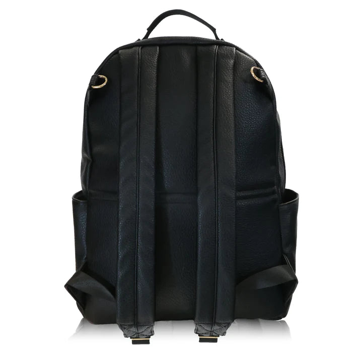 My Babiie Backpack Pro Changing Bag in Black/Gold rear straps