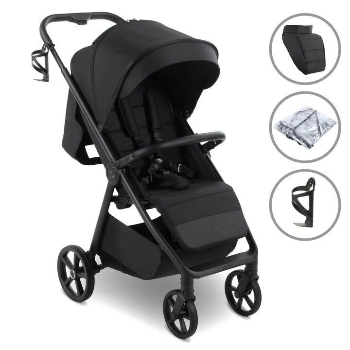 My Babiie MB170 Pushchair in Black with accessories