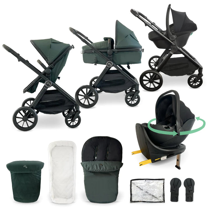 My Babiie MB220 Travel System - Forest Green