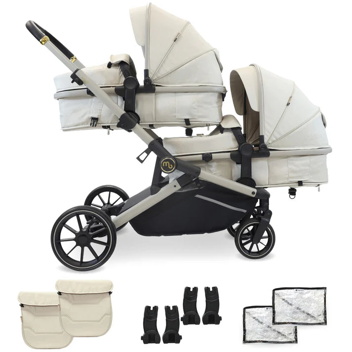My Babiie MB33 Tandem Pushchair with accessories