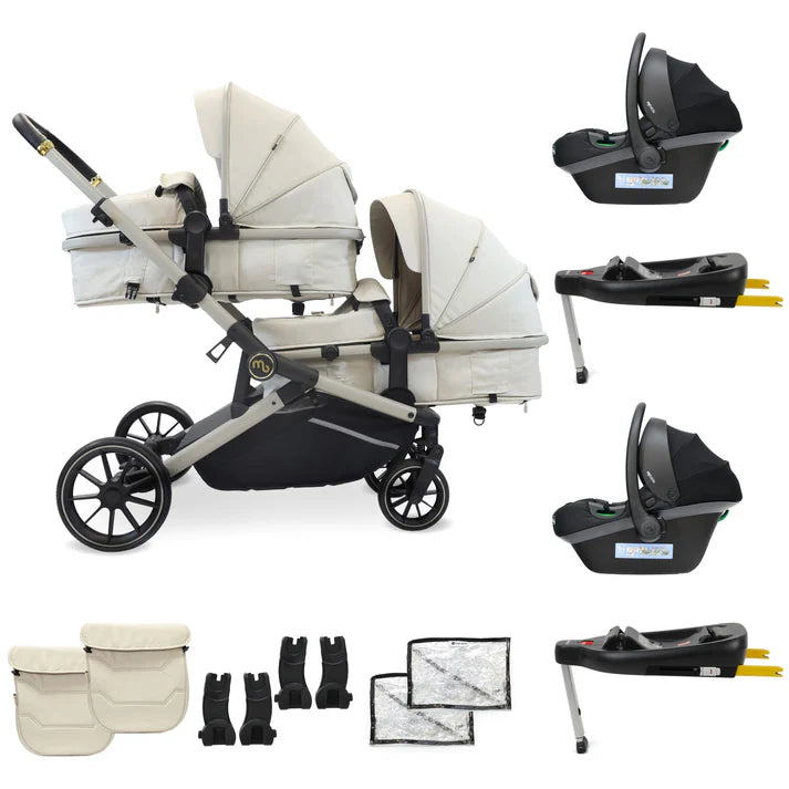 My Babiie MB33 3 in 1 travel system with 2 car seats and isofix bases