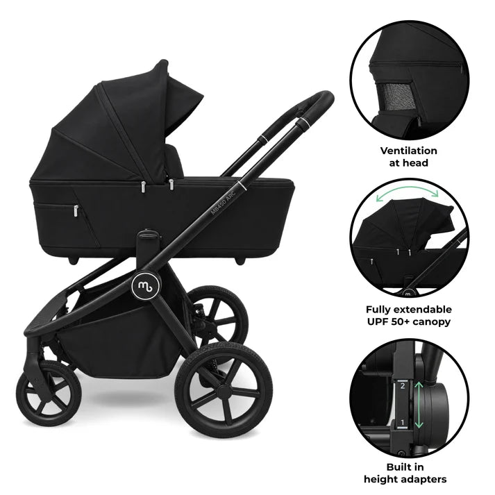 My Babiie MB450 ARC Travel System - Onyx Black