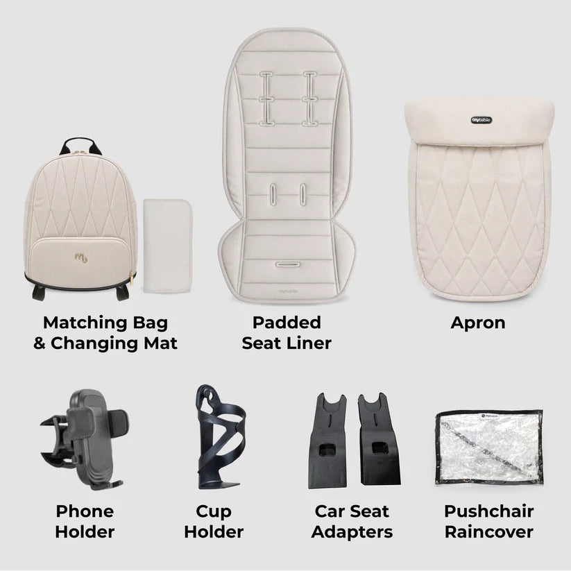 My Babiie MB450 ARC Travel System - Royal Ivory