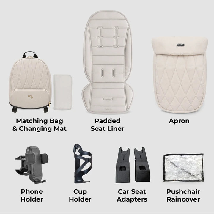My Babiie MB450 ARC Travel System - Royal Ivory
