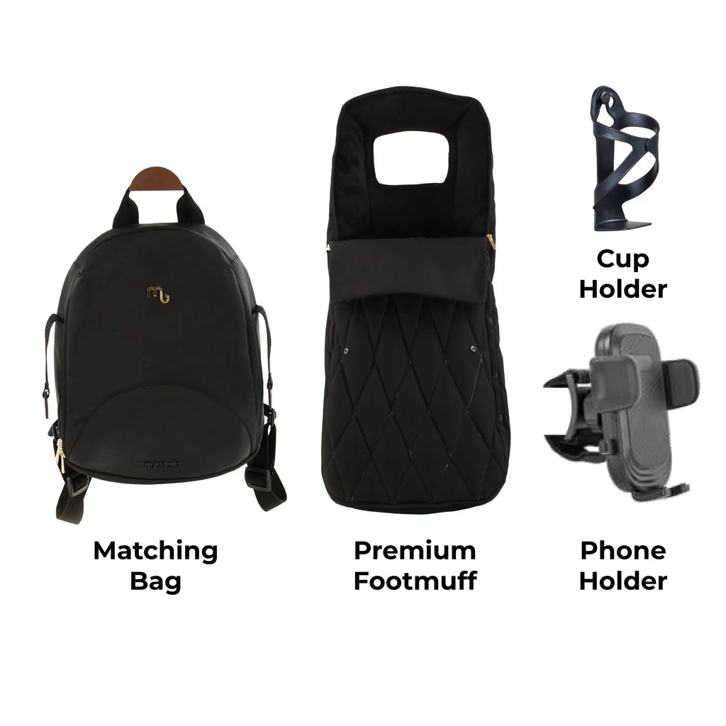 My Babiie MB450 LUXE Travel System - Black
