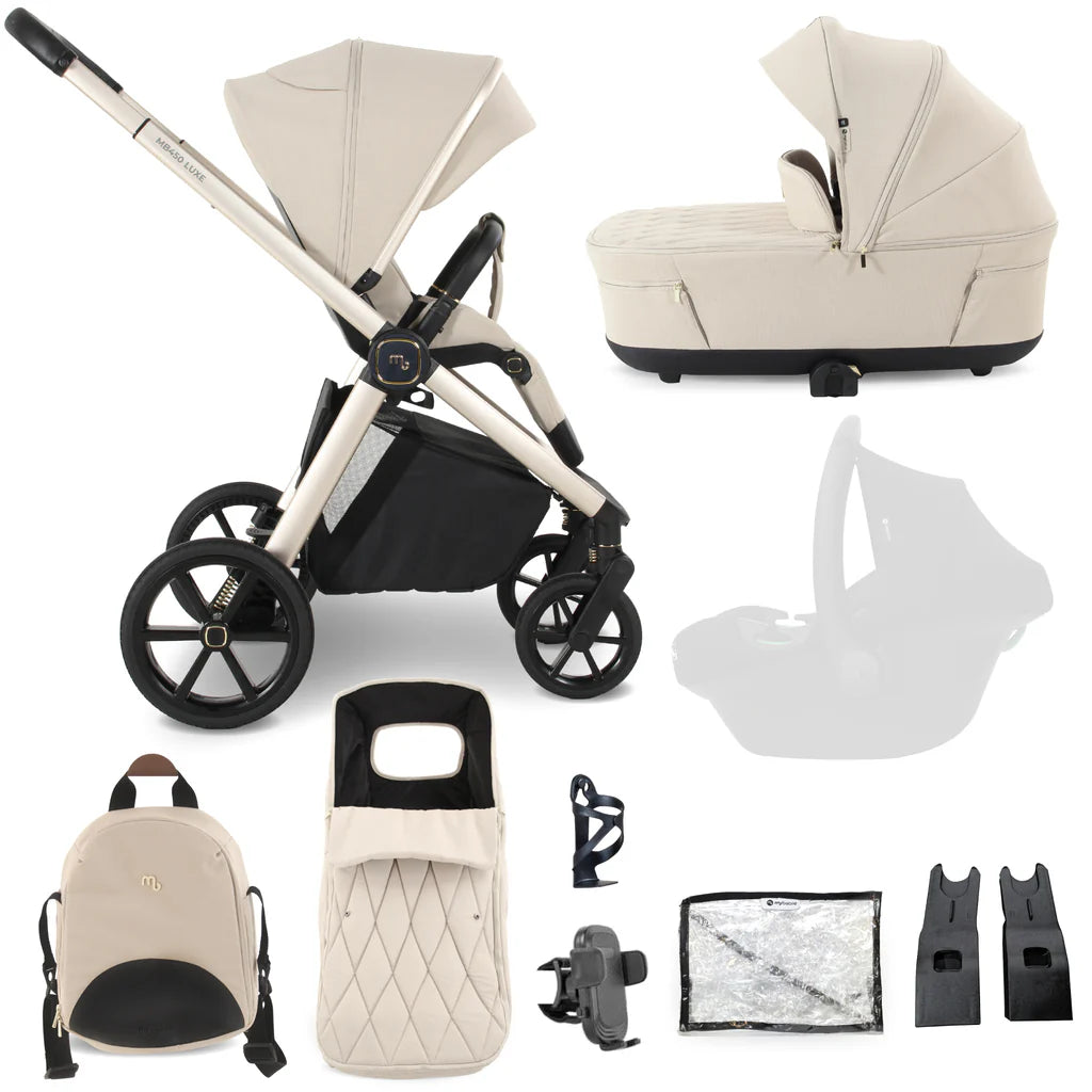 My Babiie MB450 LUXE Travel System - Feather