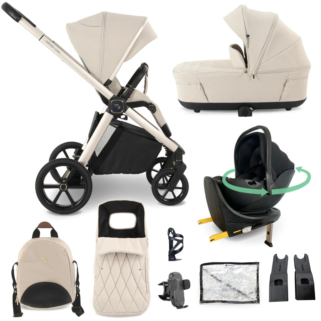 My Babiie MB450 LUXE Travel System - Feather