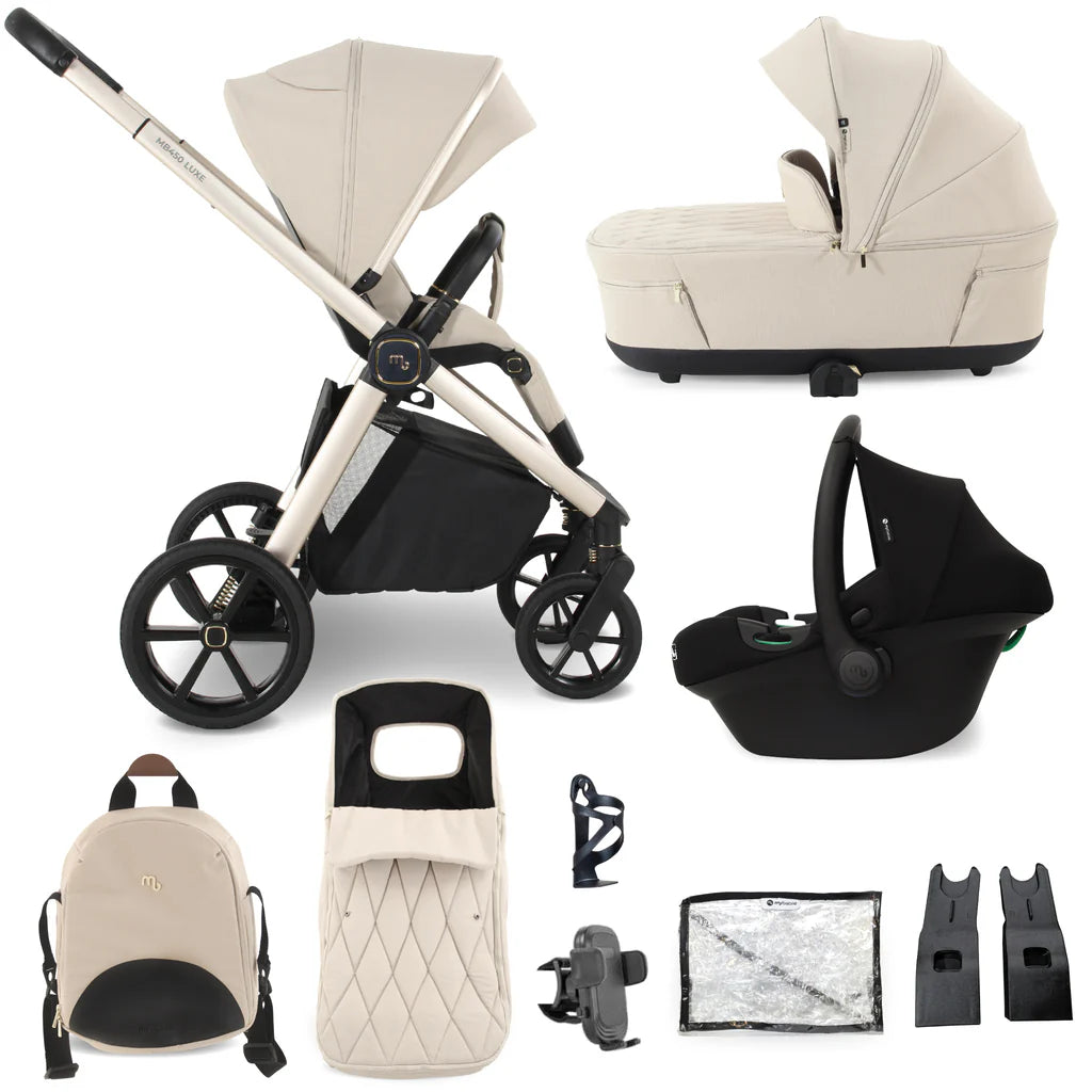 My Babiie MB450 LUXE Travel System - Feather