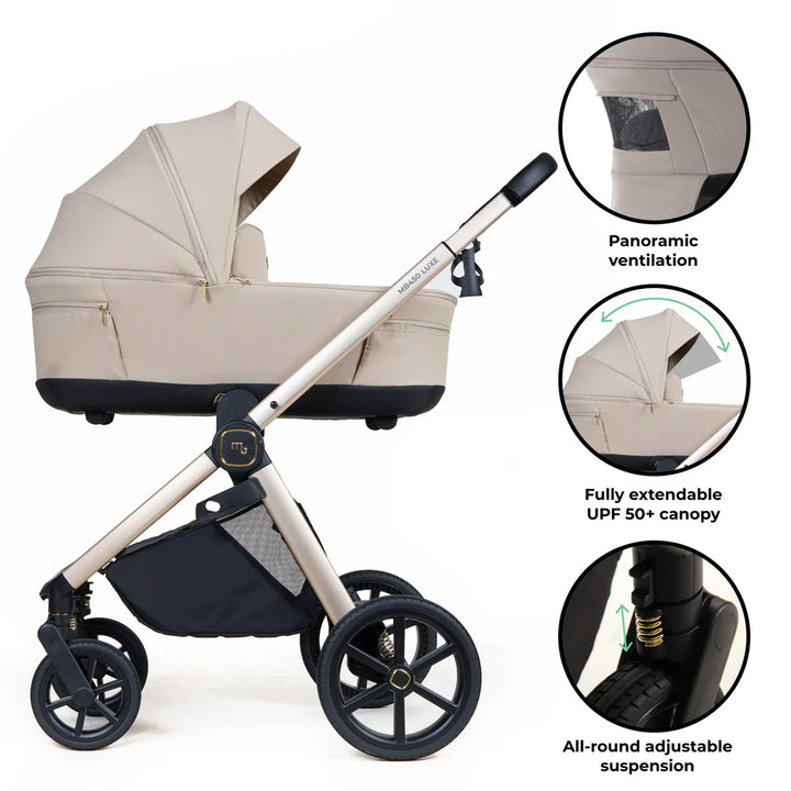 My Babiie MB450 LUXE Travel System - Feather