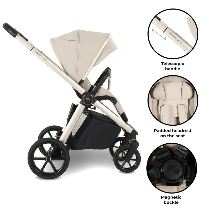 My Babiie MB450 LUXE Travel System - Feather
