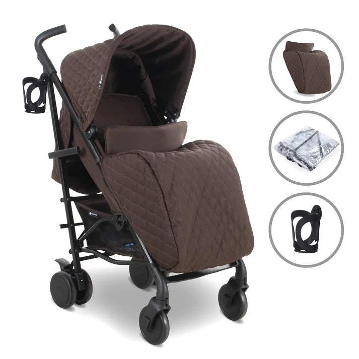My Babiie MB51 Stroller in Chocolate with accessories