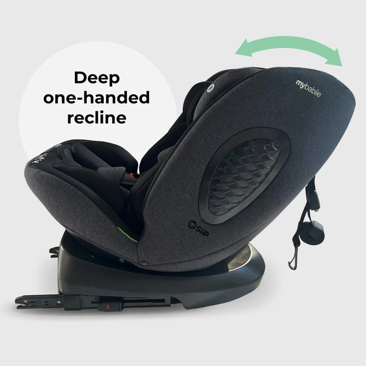 My Babiie MBCS200 Spin R129 Car Seat with Top Tether - Black Leopard