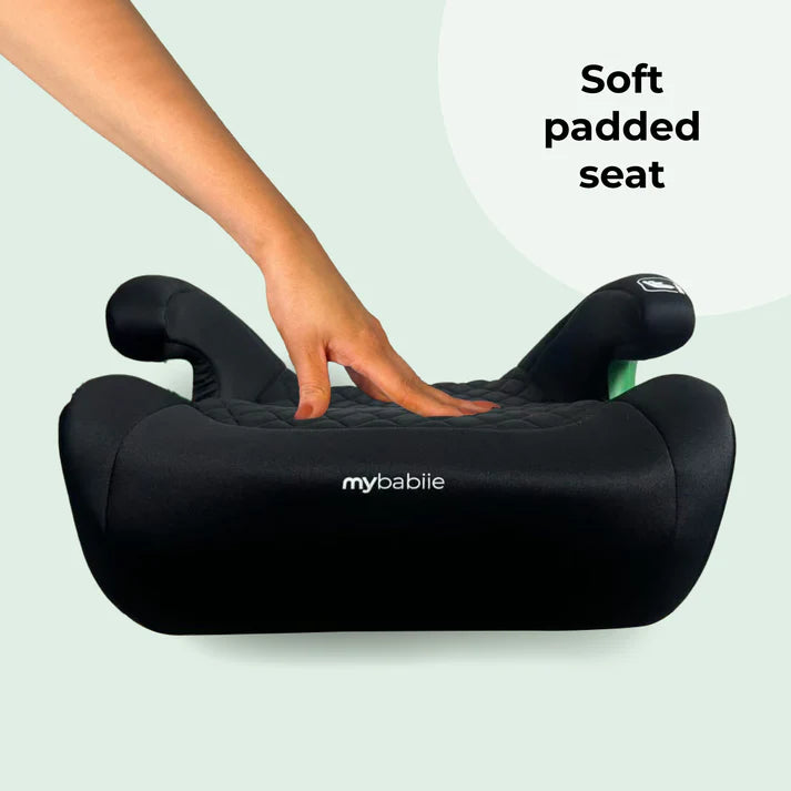 My Babiie MBCSB25 isofix booster seat in black with soft padded seat