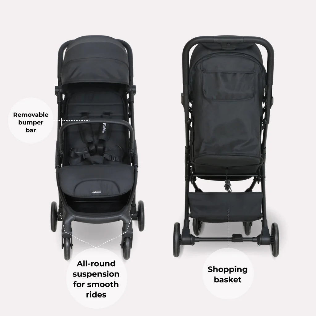 My Babiie MBX2 Compact Stroller – Black