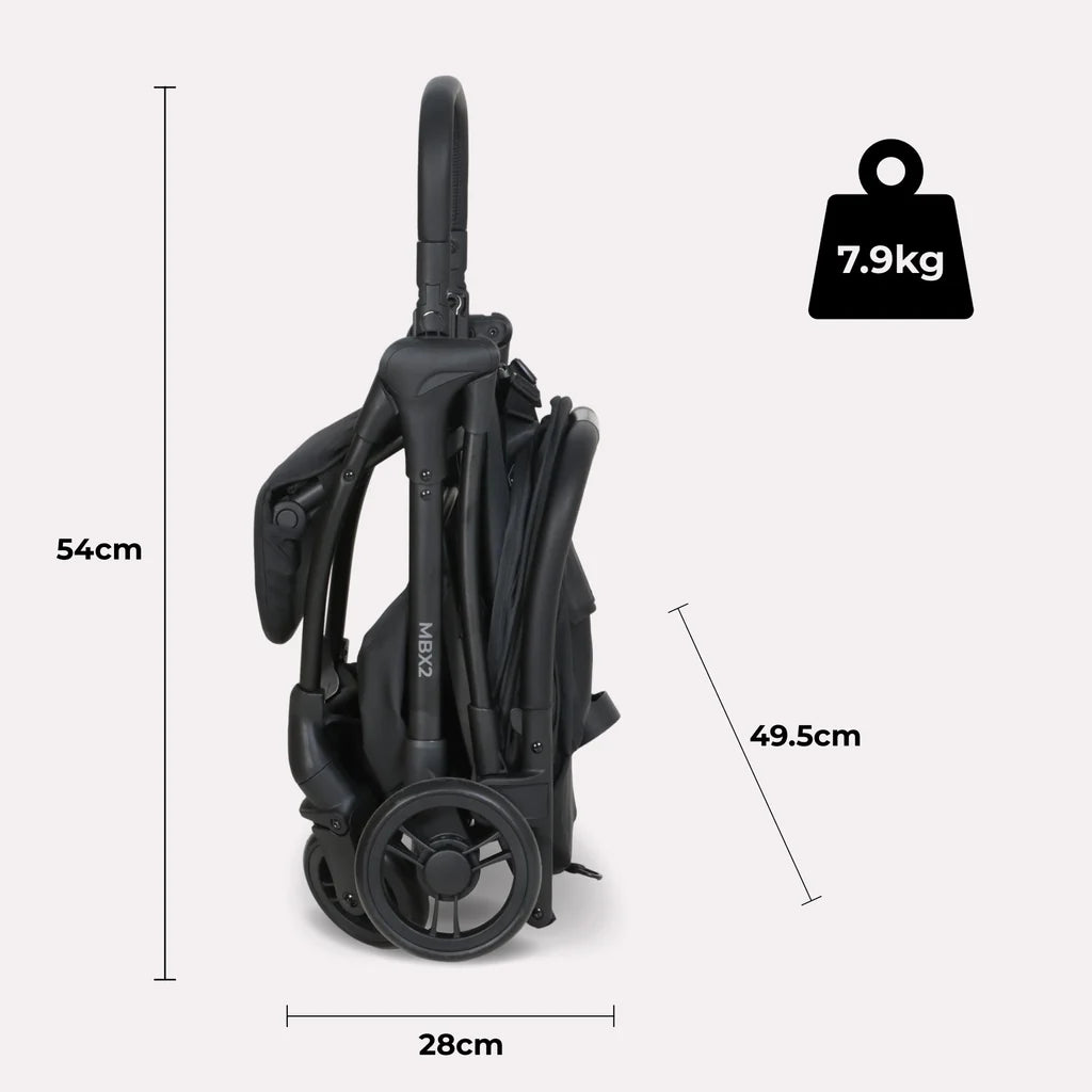 My Babiie MBX2 Compact Stroller – Black
