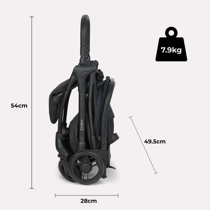 My Babiie MBX2 Compact Stroller – Black