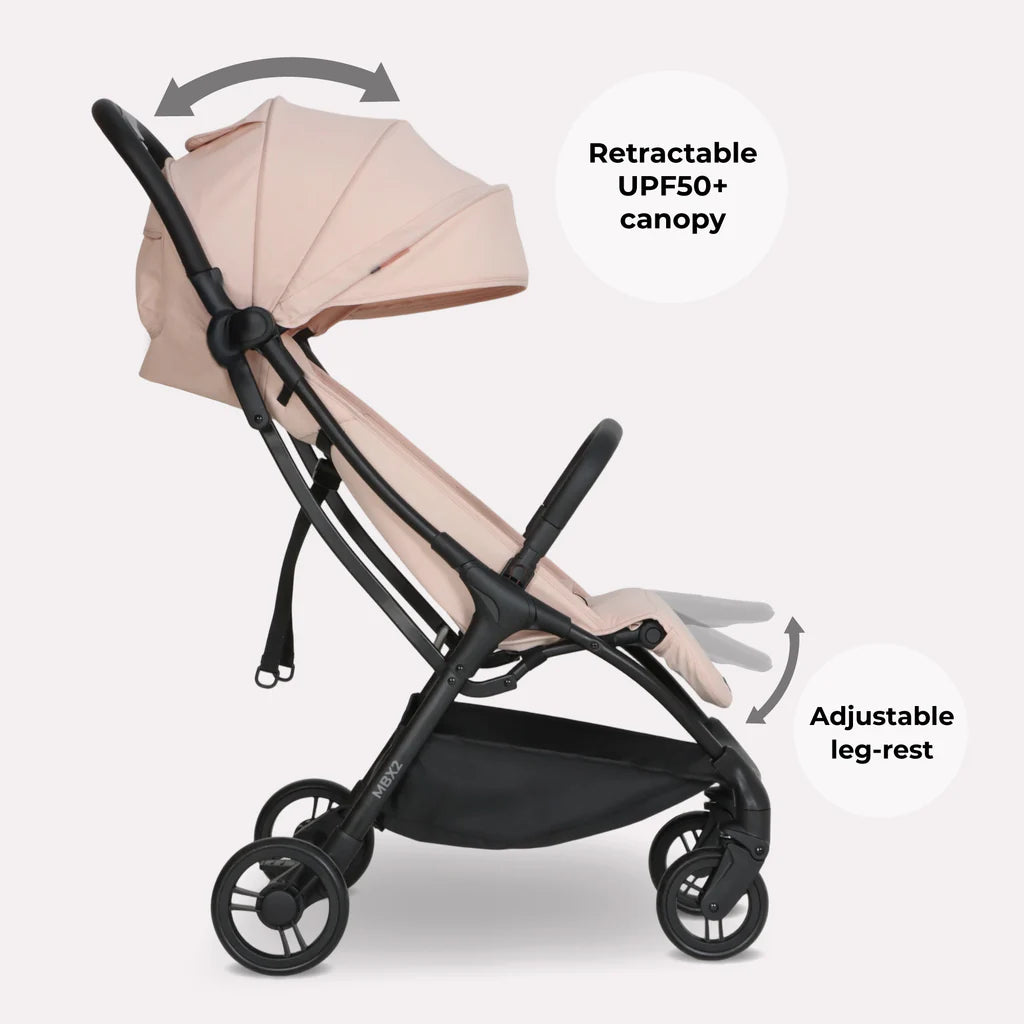 My Babiie MBX2 Compact Stroller – Blush Pink