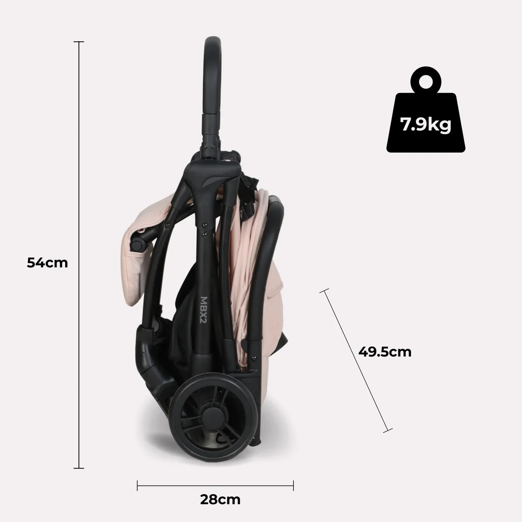 My Babiie MBX2 Compact Stroller – Blush Pink