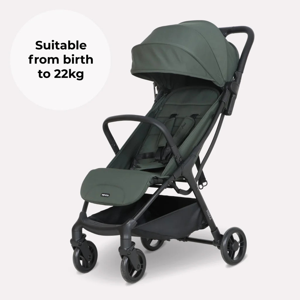 My Babiie MBX2 Compact Stroller – Forest Green
