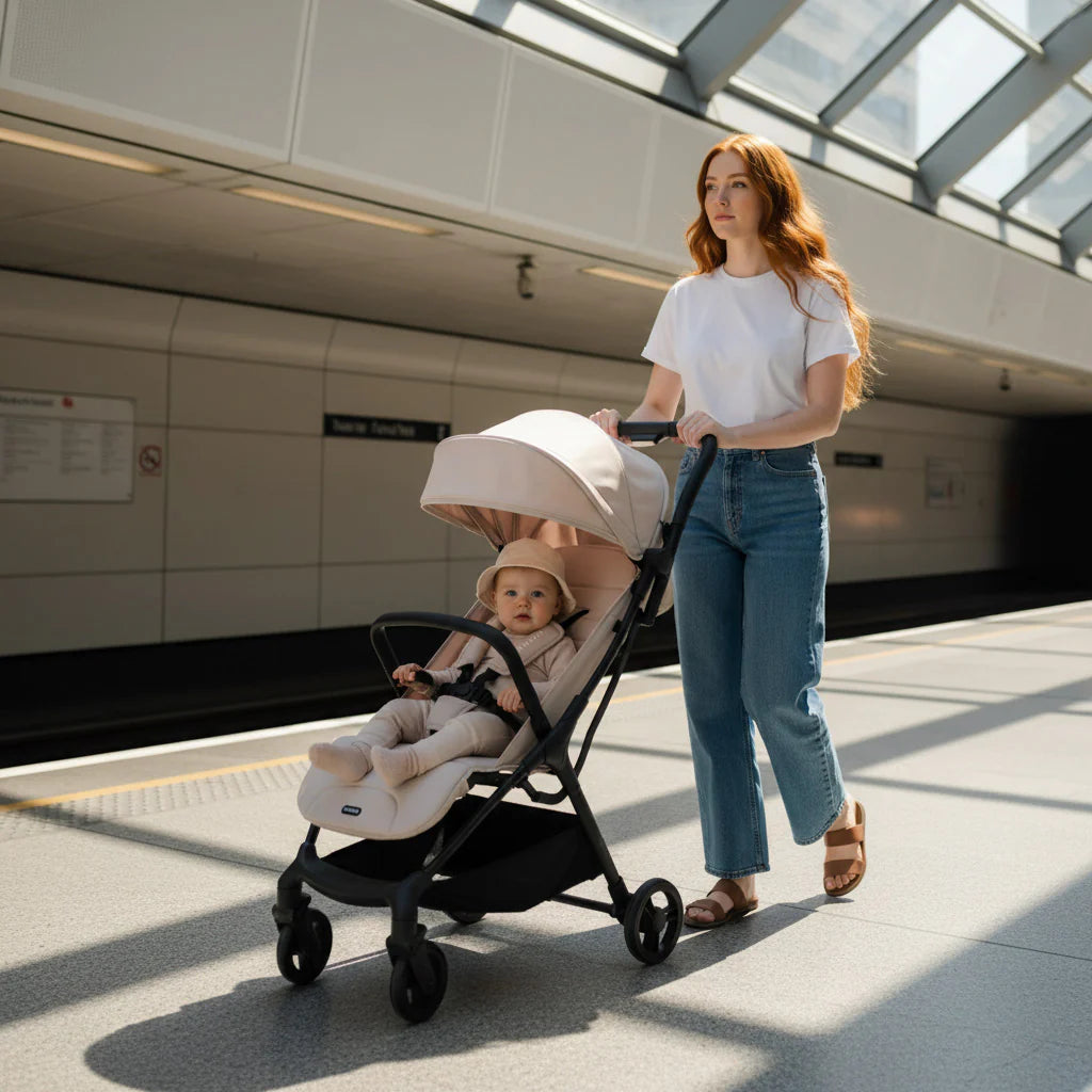 My Babiie MBX2 Compact Stroller – Oatmeal