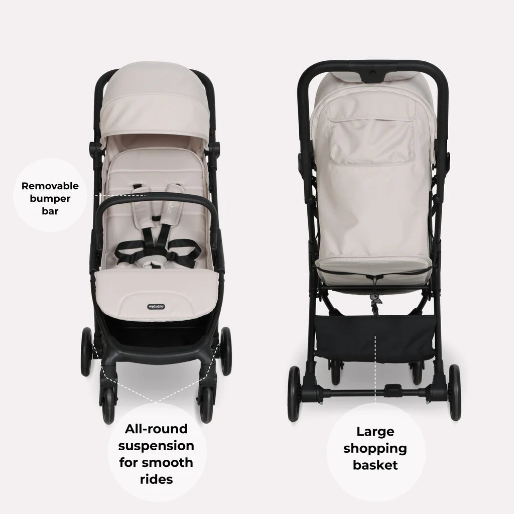 My Babiie MBX2 Compact Stroller – Oatmeal