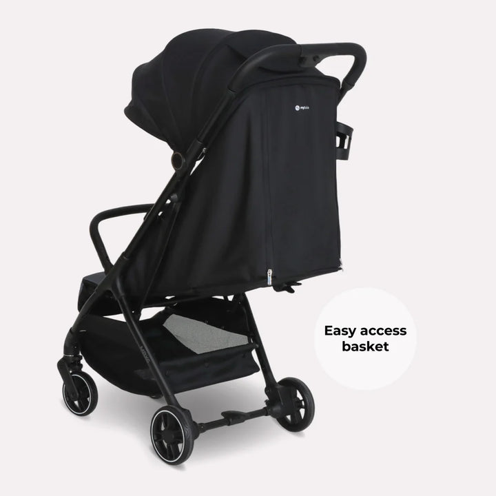 My Babiie MBX6 Auto-Fold Stroller - Black/Grey