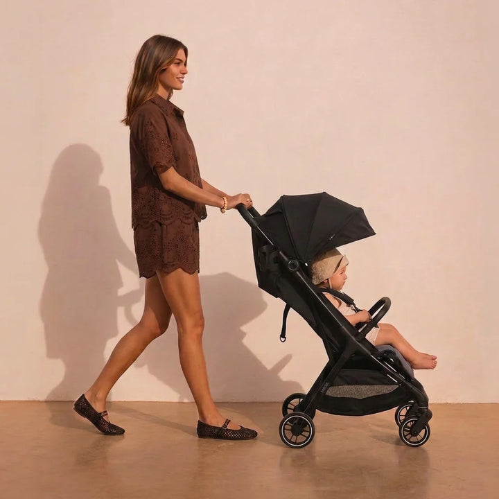 My Babiie MBX6 Auto-Fold Stroller - Black/Grey