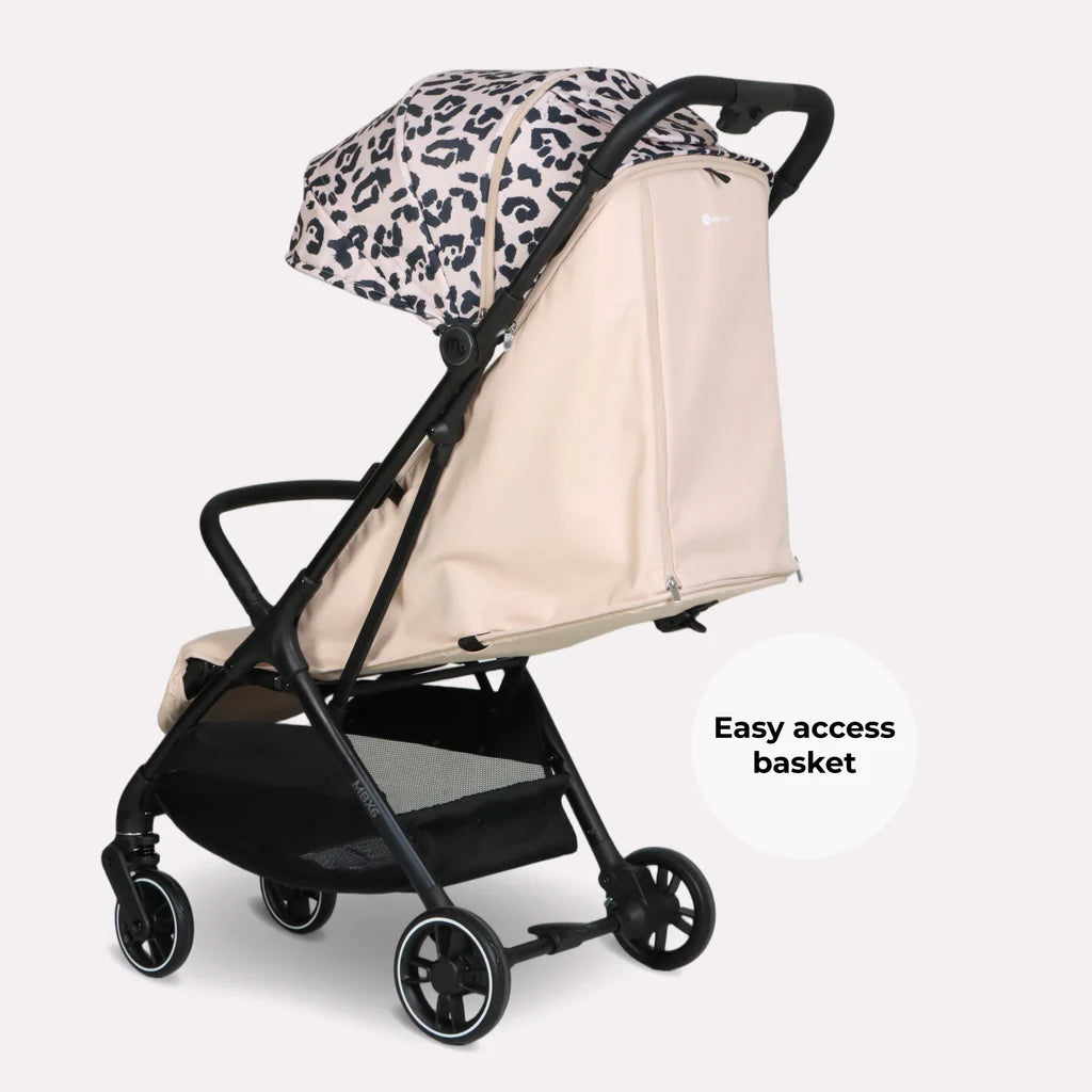 My Babiie MBX6 Auto-Fold Stroller - Fawn Leopard