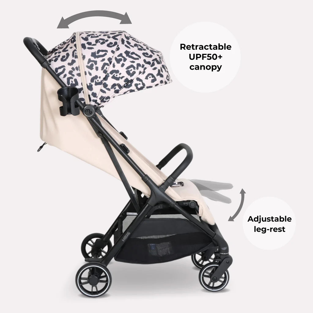 My Babiie MBX6 Auto-Fold Stroller - Fawn Leopard