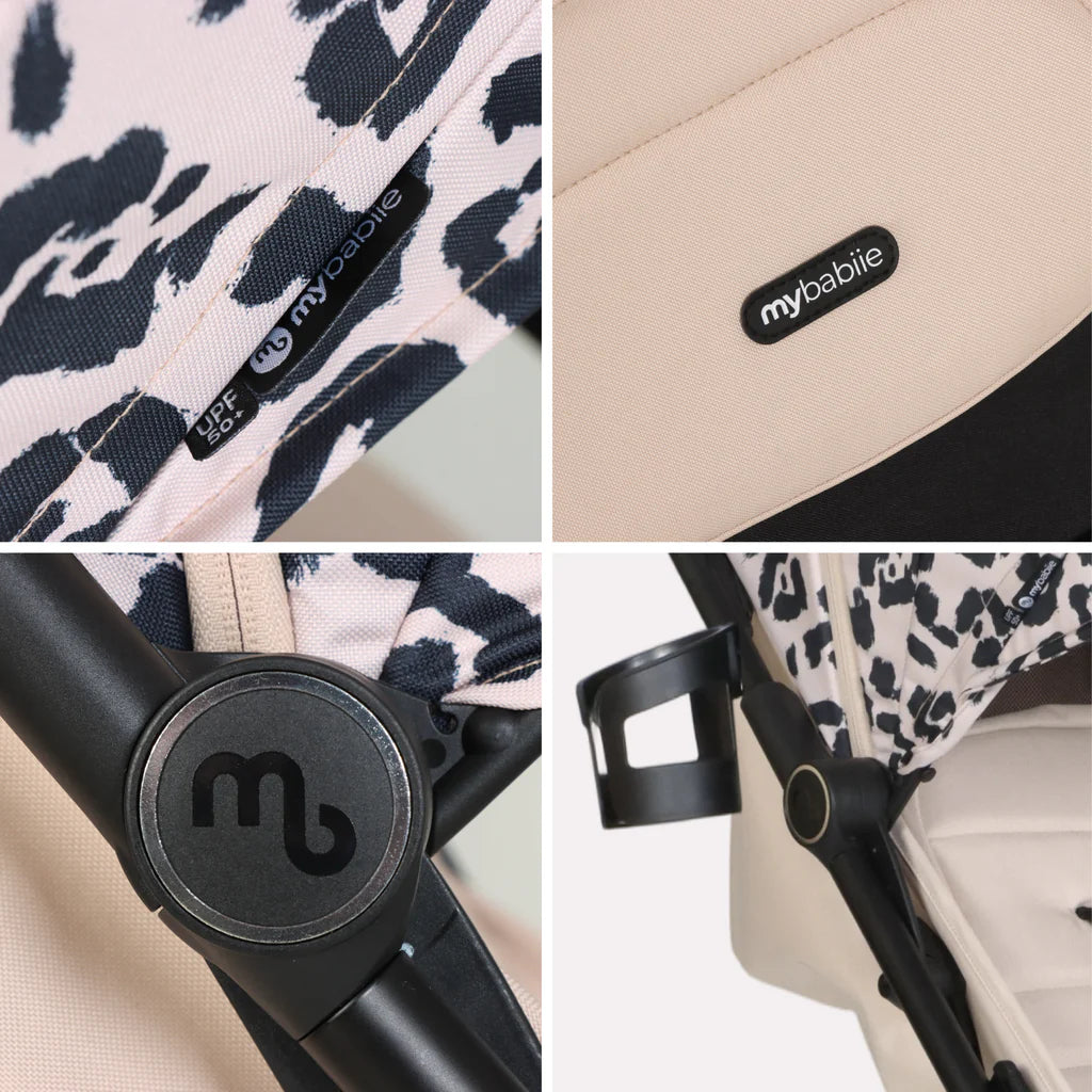 My Babiie MBX6 Auto-Fold Stroller - Fawn Leopard