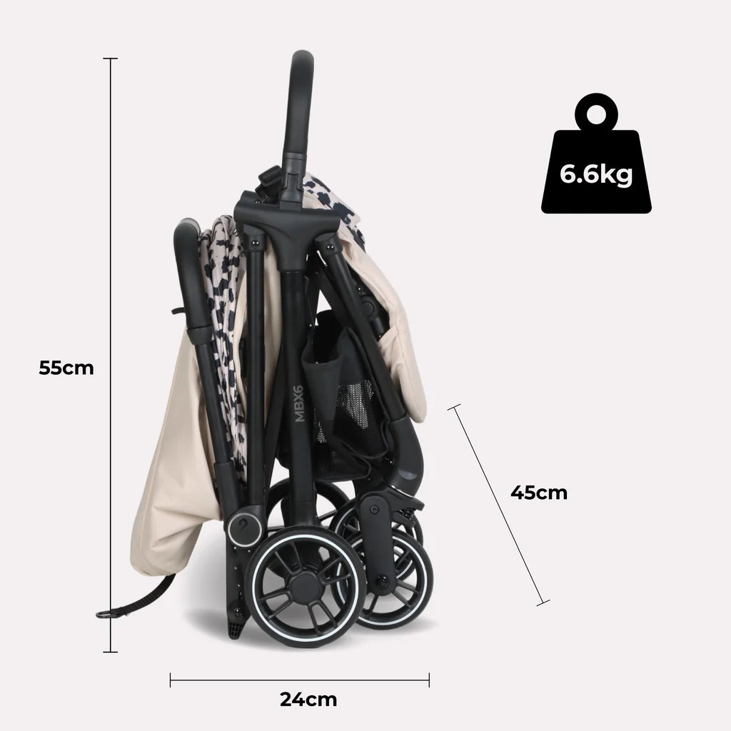 My Babiie MBX6 Auto-Fold Stroller - Fawn Leopard