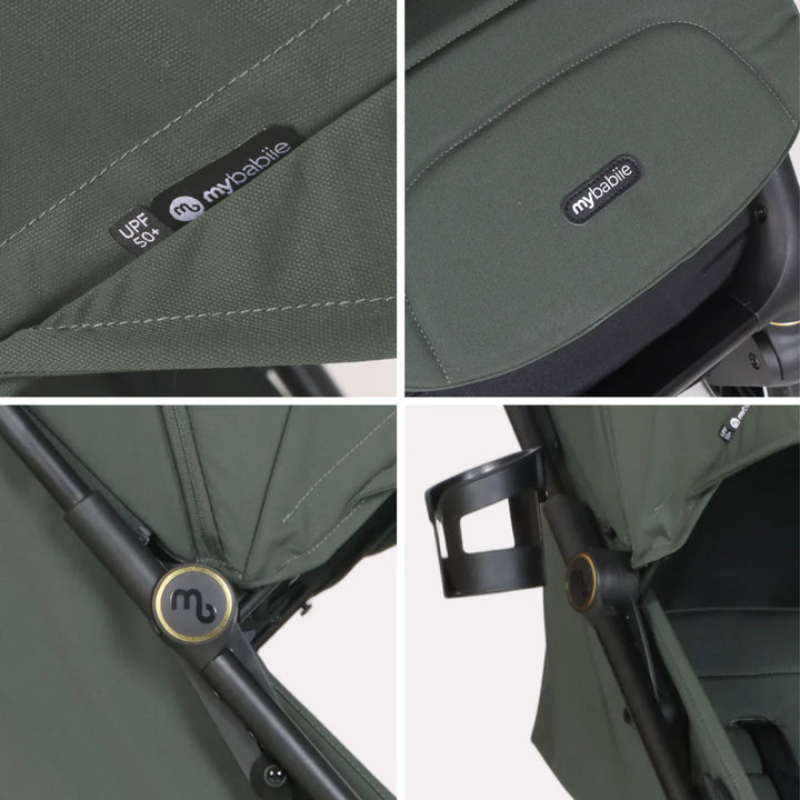 My Babiie MBX6 Auto-Fold Stroller - Forest Green