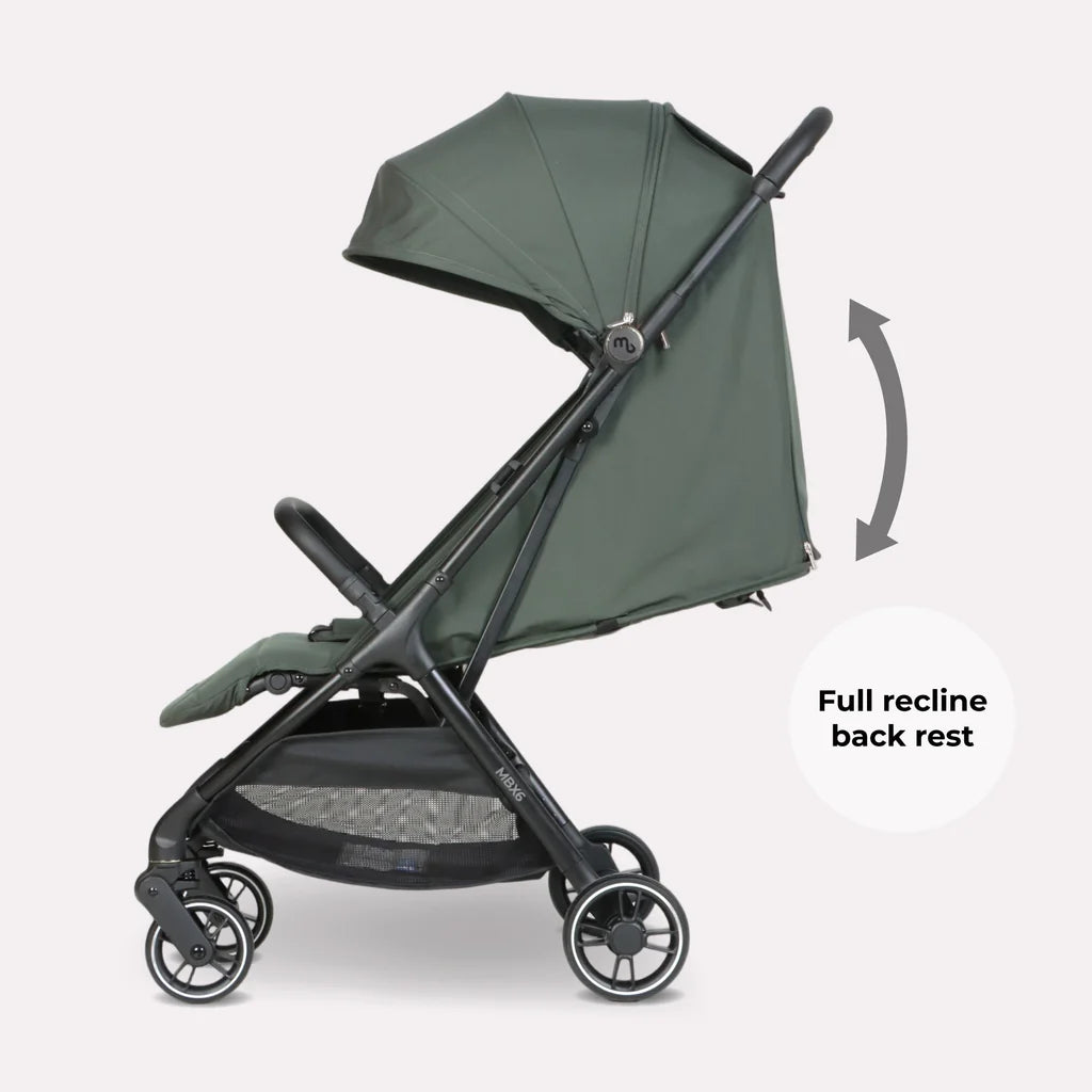 My Babiie MBX6 Auto-Fold Stroller - Forest Green